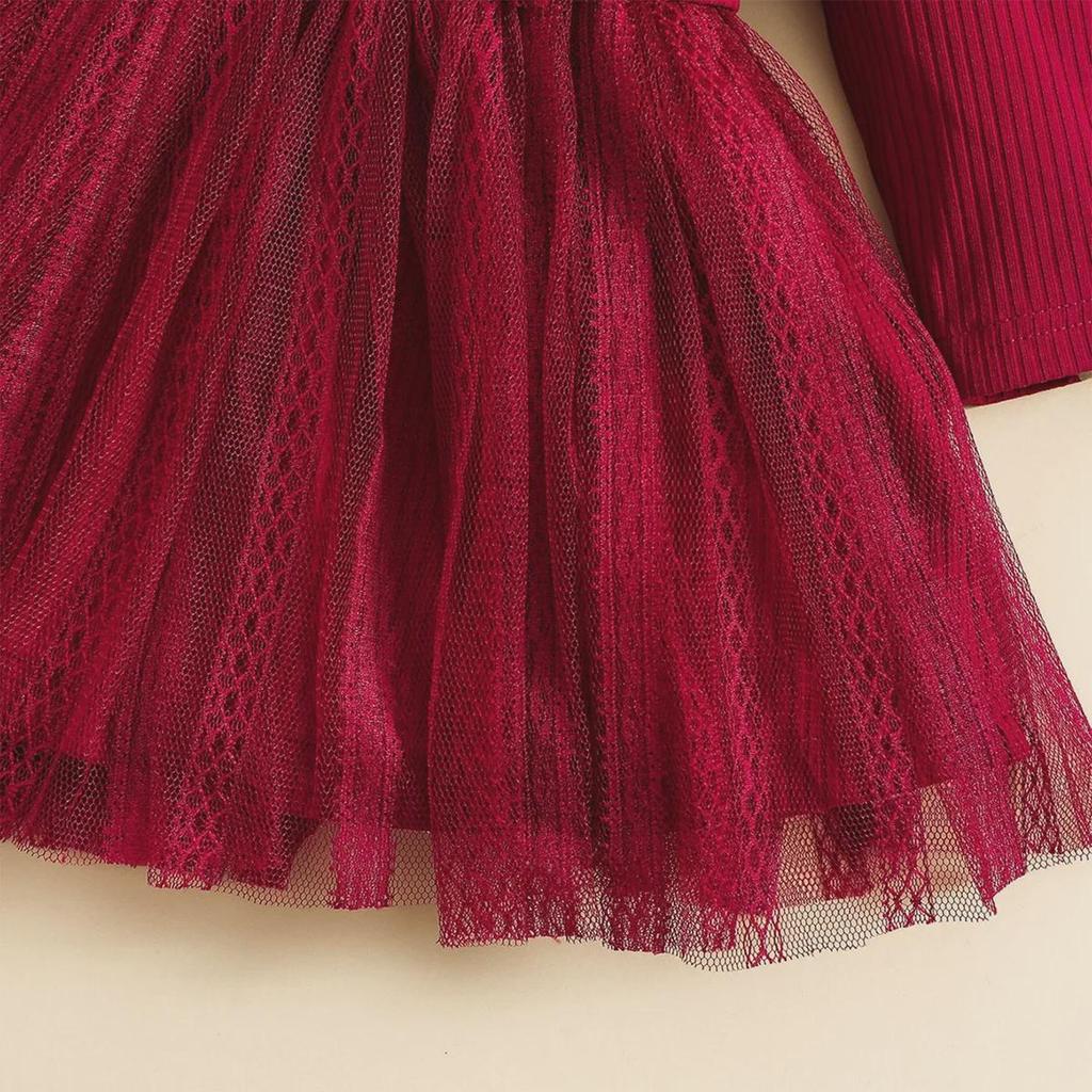 Frühlings- und Herbstkleider für Baby-Mädchen – Heißer Verkauf: Puffige Netzröcke und trendige Styles