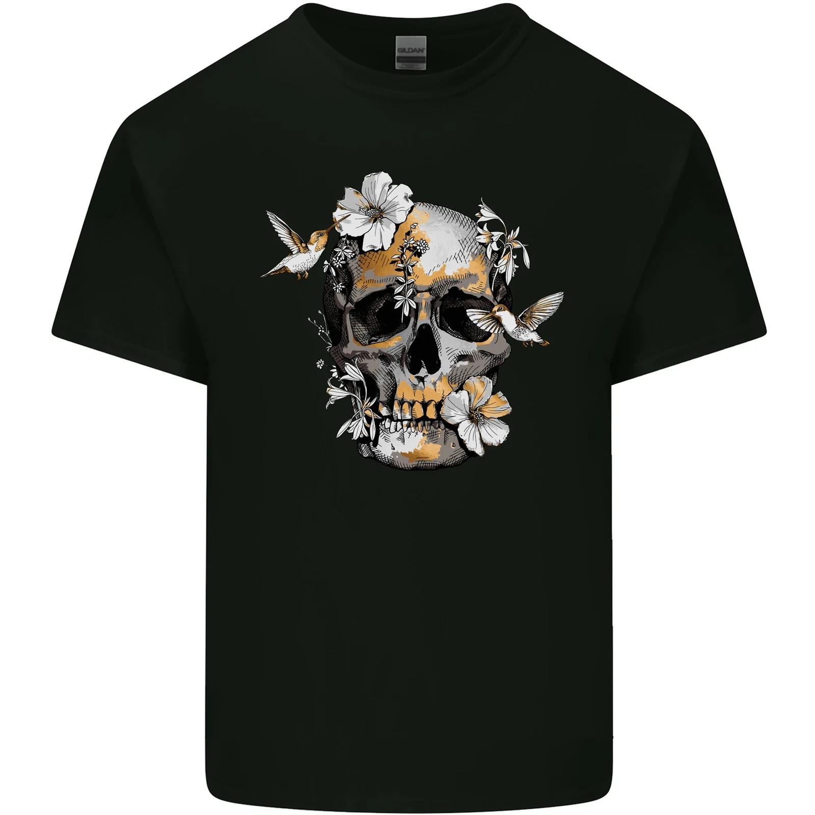 Wildlife Spring Skull Kids T-Shirt Childrens L