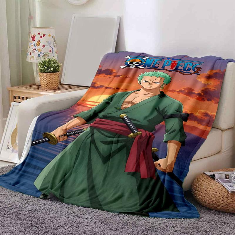 1pc One Piece Adventure Soft Throw Blanket Flannel All Season Light Weight Living Room/Bedroom Warm Blanket. M7270123
