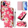Pink Daisy Luxury Painted Leather Case Wallet Book Style Cover for Oppo A72/A52/A92 4G,A36 4G,Reno 8/9,Realme 8/9/10/11/12...