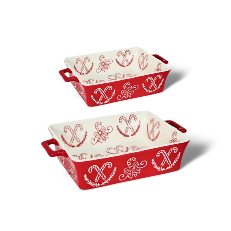 Christmas Square Baking Dish Microwave Safe