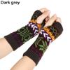 Gift Thick Warm Crochet Elastic Long Knitted Gloves Snowflake Arm Warmers Fingerless Mittens