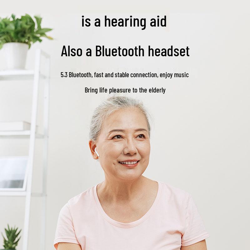 Bluetooth Earphones: Long Battery, Hearing Aid, Smart Sound Amplifier for Elders with Hearing Loss