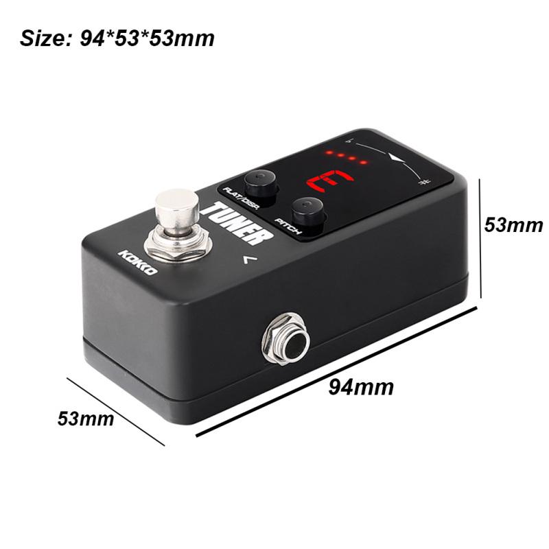KOKKO Mini Pedal Tuner Guitarra Guitar Bass Violin Ukelele Stringed Instruments Tuner Effect Device