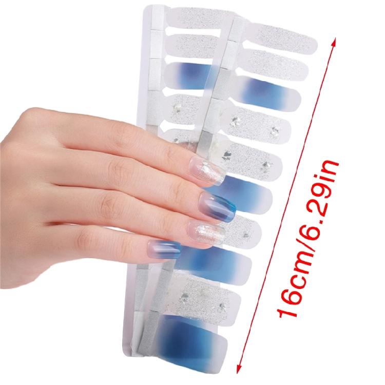 Gradient Nail Art Stickers Full Wrap Nail Stickers Self-Adhesive Nail Art Decals