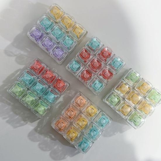 9-Keys Fidget Keyboard with Keychain Stress Relief Keyboard Finger Clicker Decompression Button Sensory Toy Backpack Hanging