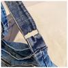 Korean Style Rivet Fashion Denim Shoulder Bag - Trendy Crossbody with Large Capacity for Travel