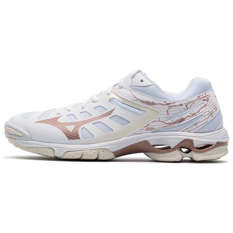 Mizuno Wave Voltage Series Comfortable Daily Shock Absorption Slip Resistant Durable Low Top Training Shoes Men sneaker White Pink V1GC216036