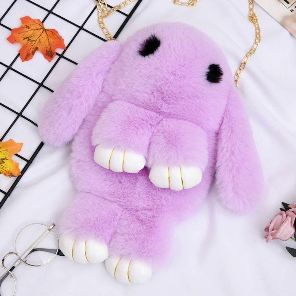 Dead Rabbit Bag Rabbit Bag Diagonal Cross Chain Rabbit Bag Imitation Otter Rabbit Bag Plush Bag One Shoulder Two Shoulder Bag