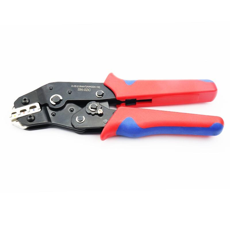 SN-02C Multi-Function Terminal Crimping Pliers Spring-Loaded Wire Crimping Tool for Copper Conductors Auto-Cutting Crimpers