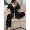 Plus Size Homewear Love Print V-neck Short Sleeve Trousers Can Be Worn Outside Plus Size Home Dressing