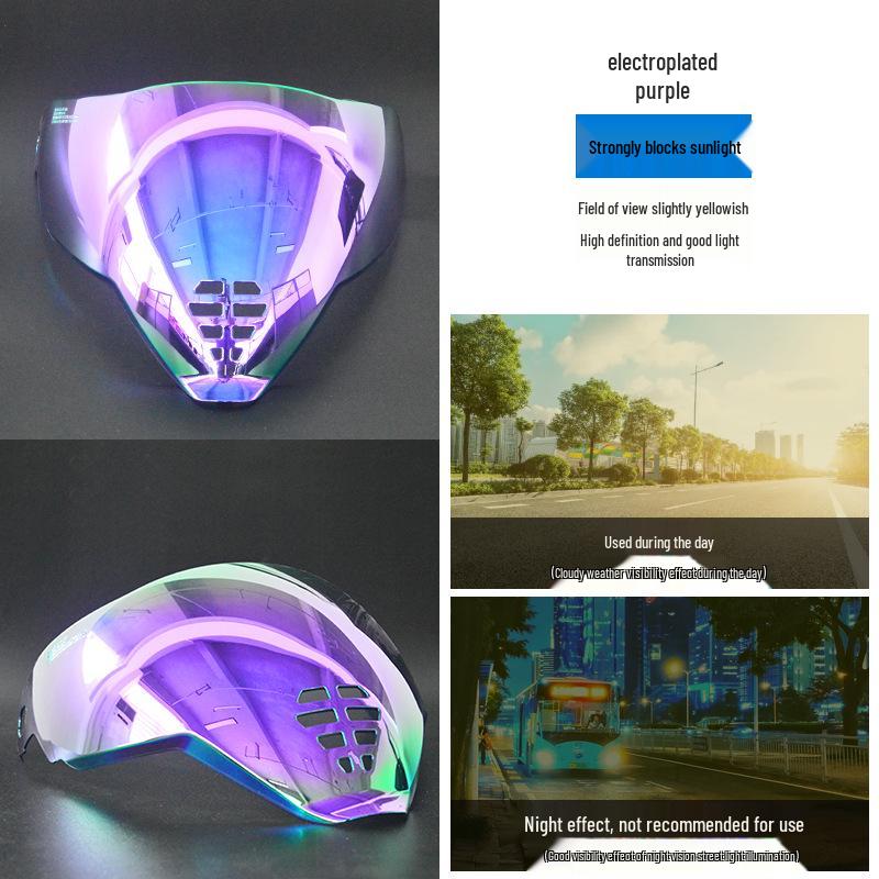 Universal Electroplated High-Definition Lens for Oni Mask Airflite Helmet - Tea Color, Day and Night Compatible