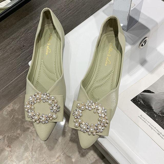 Women In Flat Shoes Spring Versatile Simplicity Shoes For Women Sneakers Shoes For Women Flats Shoes White Women Shoes