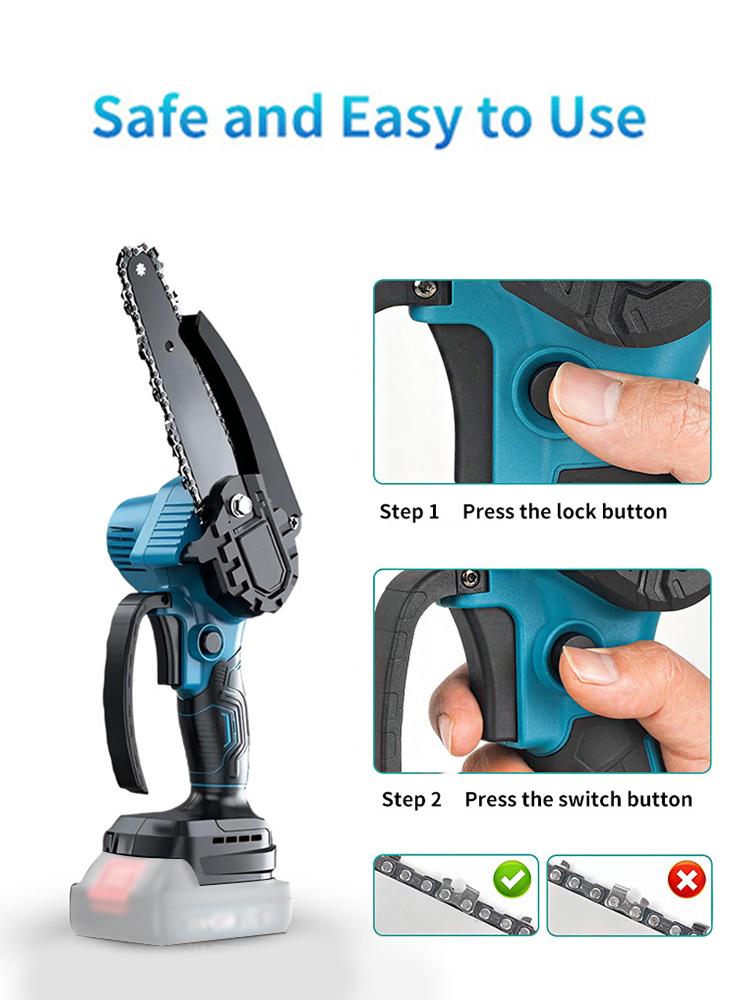 Electric Chainsaw Telescoping Pole 6 inch Saw 3 IN 1 Pruner High Branch Saw Garden Tree Pruning Tool For Makita 21V Battery