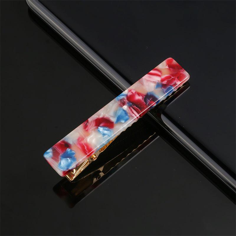 1PCS Fashion Alligator Clips Acetate Zinc Alloy Hair Clips Simple Rectangle Hair Clips Headwear Woman Hair Accessories