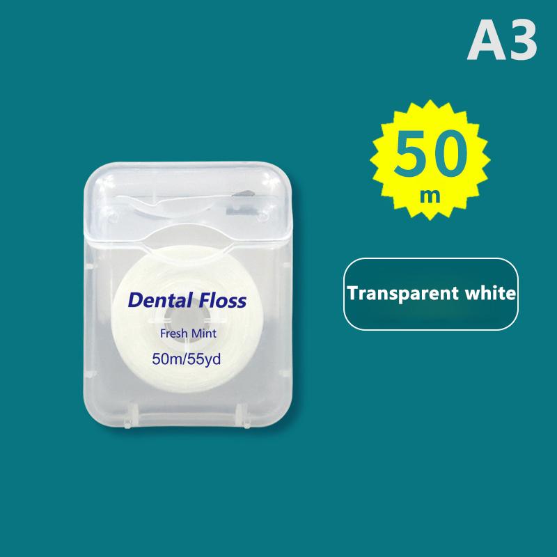 

1Roll Mint With Wax Dental Flat Floss Superfine 50M Floss Cleaning Care Oral Tools Adult Home Cleaning Interdental Brush