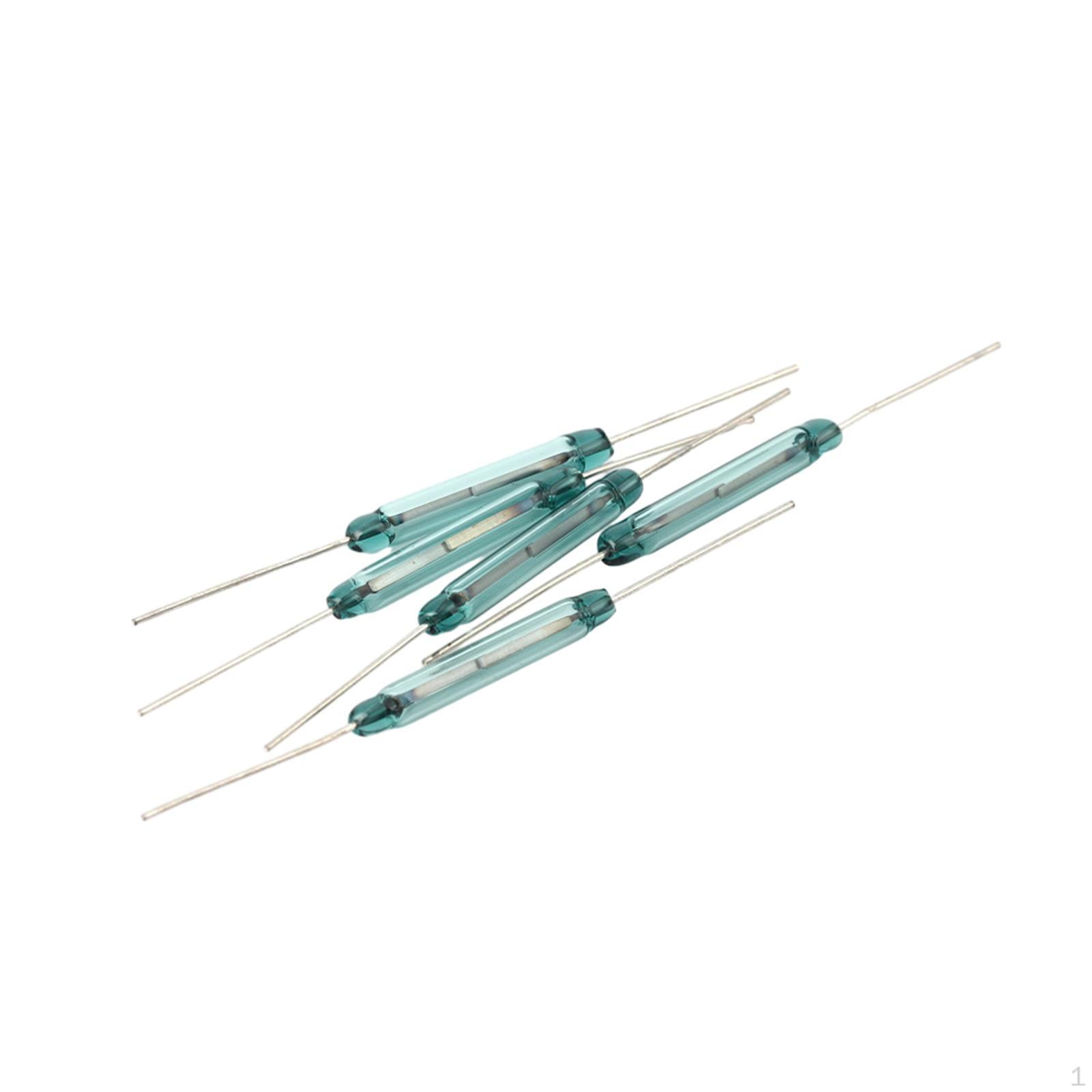 

5 Pieces Reed Switch Contact, Glass Induction Switch, Pipe for Electronic Scales зелений