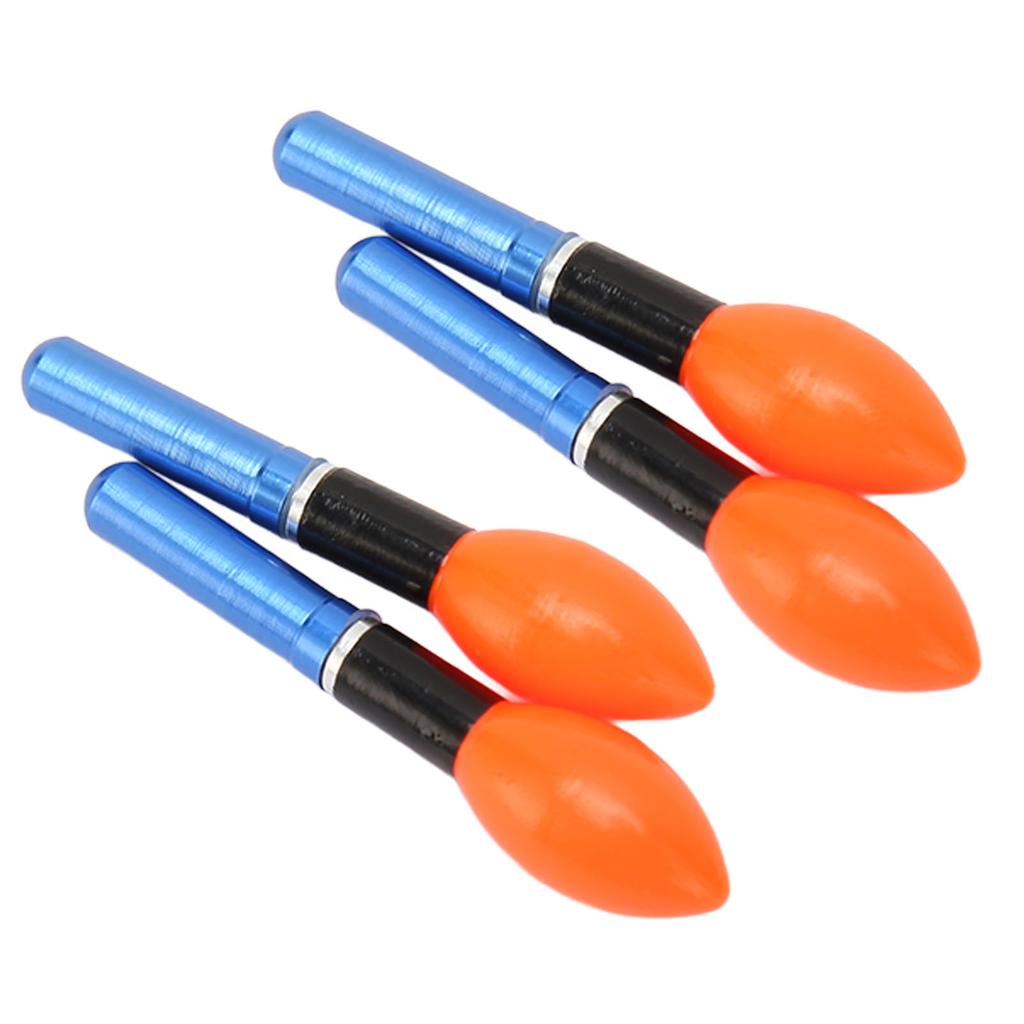 4pcs Bobber Light Glow Sticks Reusable Bulb Type Electronic Fishing Floats Light Stick for Night Fishing Red