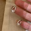 Classic High-end 1cm Diamonds Small Inlaid Square Circle Earrings for Women Single Row Light Luxury Earring Hoop Fashion Jewelry