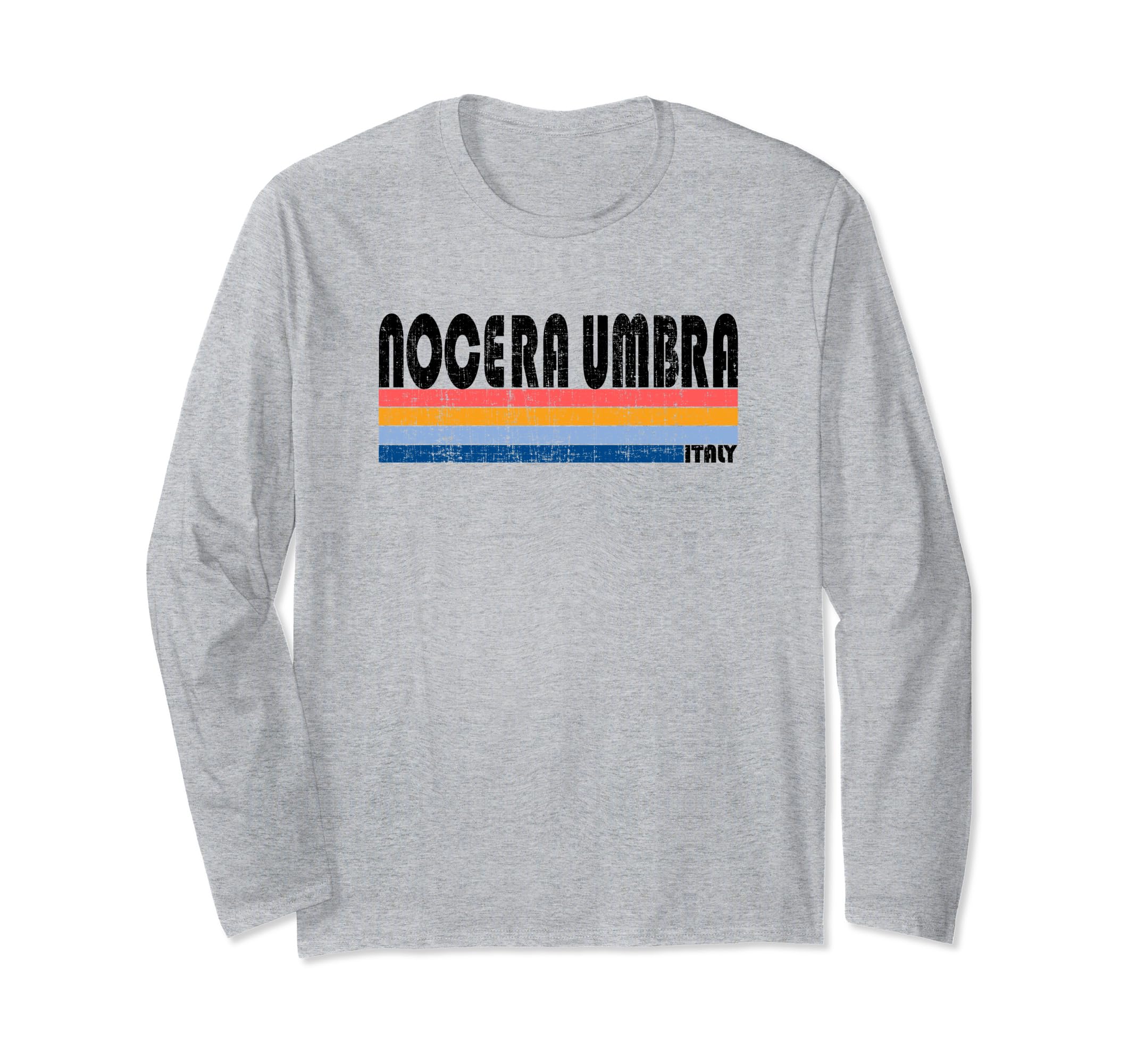 

Nocera Umbra Italian Retro Style Long Sleeve 70s/80s T-Shirt серый
