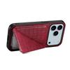 For iPhone 17 Pro Case with Card Holder Leather + PC + TPU Crocodile Textured Back Cover