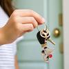 Cute Mouse Keychain Sparkling Rhinestone Mouse Keychain Colorful Enamel Rat Charm with Key Ring Gift for Men Women