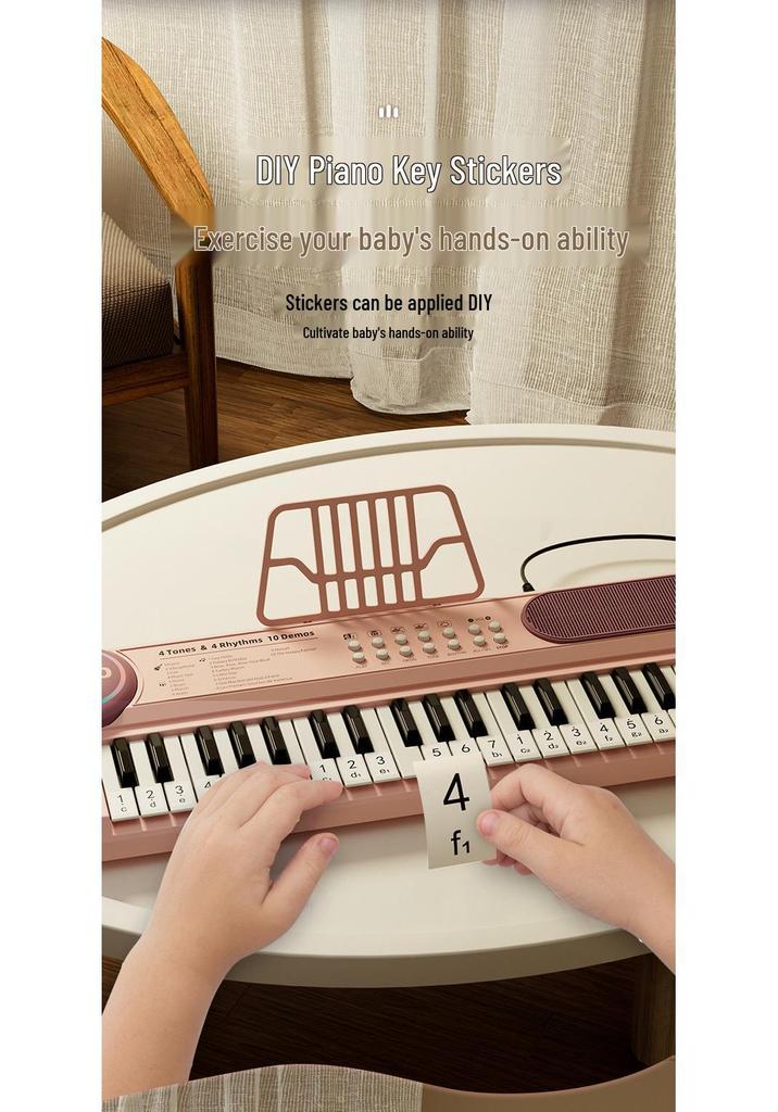 Elektronisches Keyboard für Kinder mit 37 Tasten: Multifunktionale Klaviertastatur für Anfänger zur Früherziehung und musikalischen Erkundung.