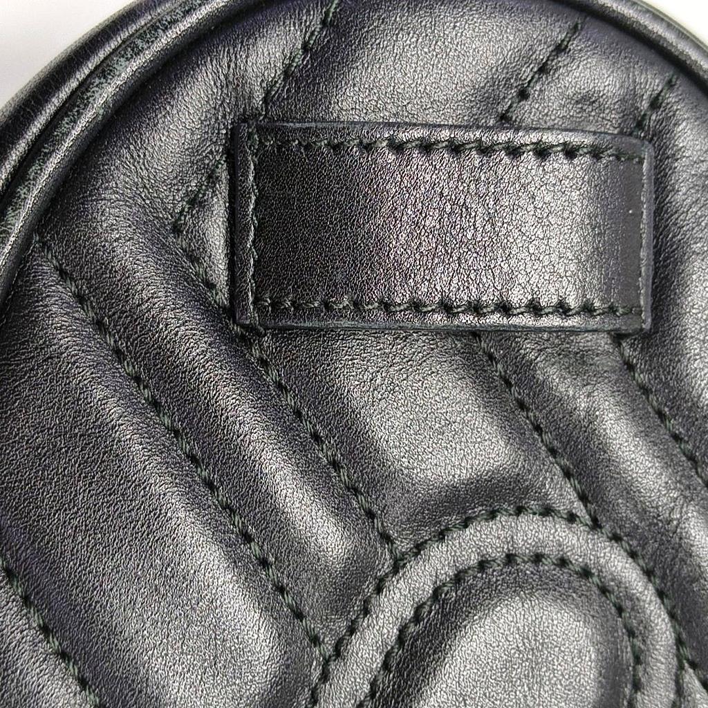 [Gebraucht] Gucci gesteppte Leder GG Marmont Matelassé Gürteltasche 38/95 'Schwarz' - Gut #1TOV7IS