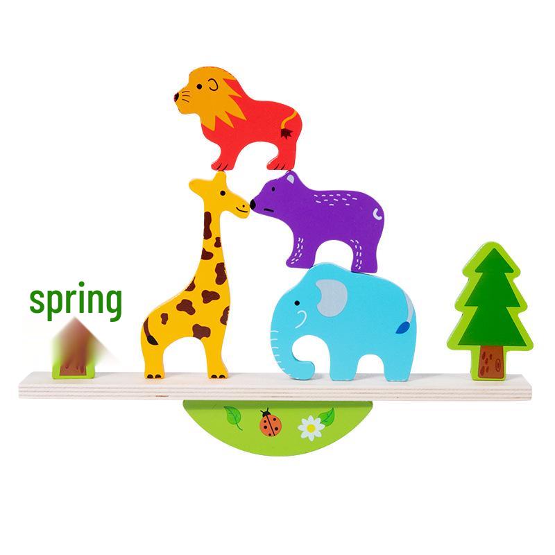 

Монтессори Деревянная Игрушка Балансир с Животными для Взаимодействия Родителей и Детей и Раннего Развития