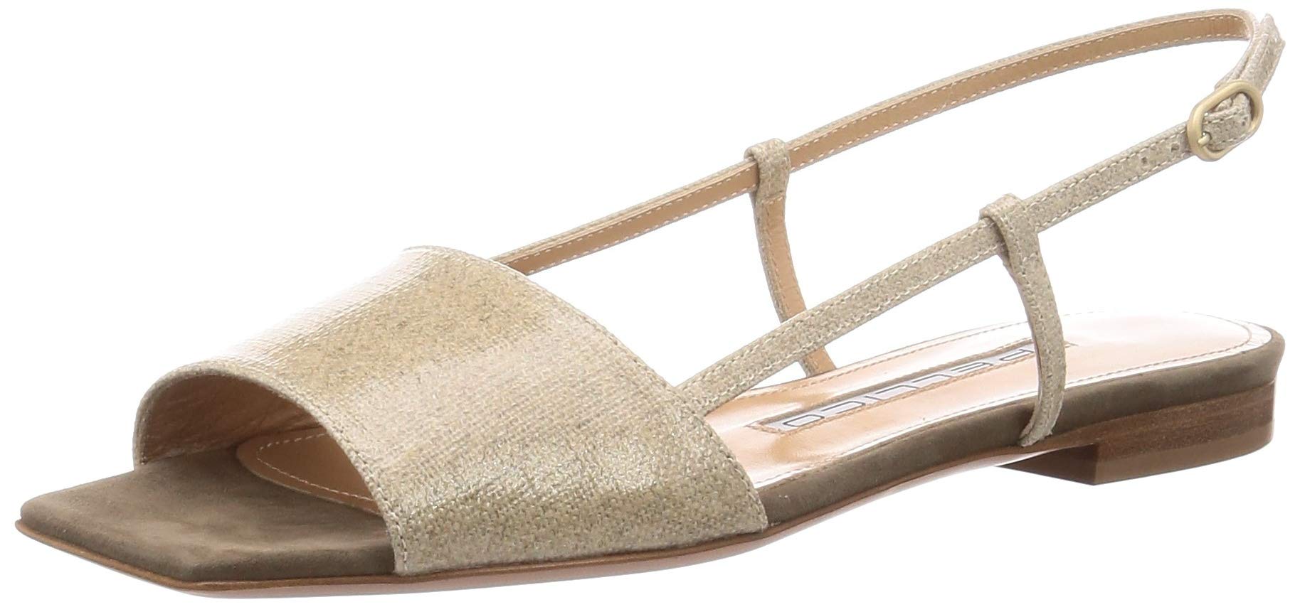 

Задні слінгові босоніжки 6449 TEA10 OPEN SQUARE BACKSLING SANDAL FLAT Бежеві см [Perico] Жіночі 23,5 бежевий