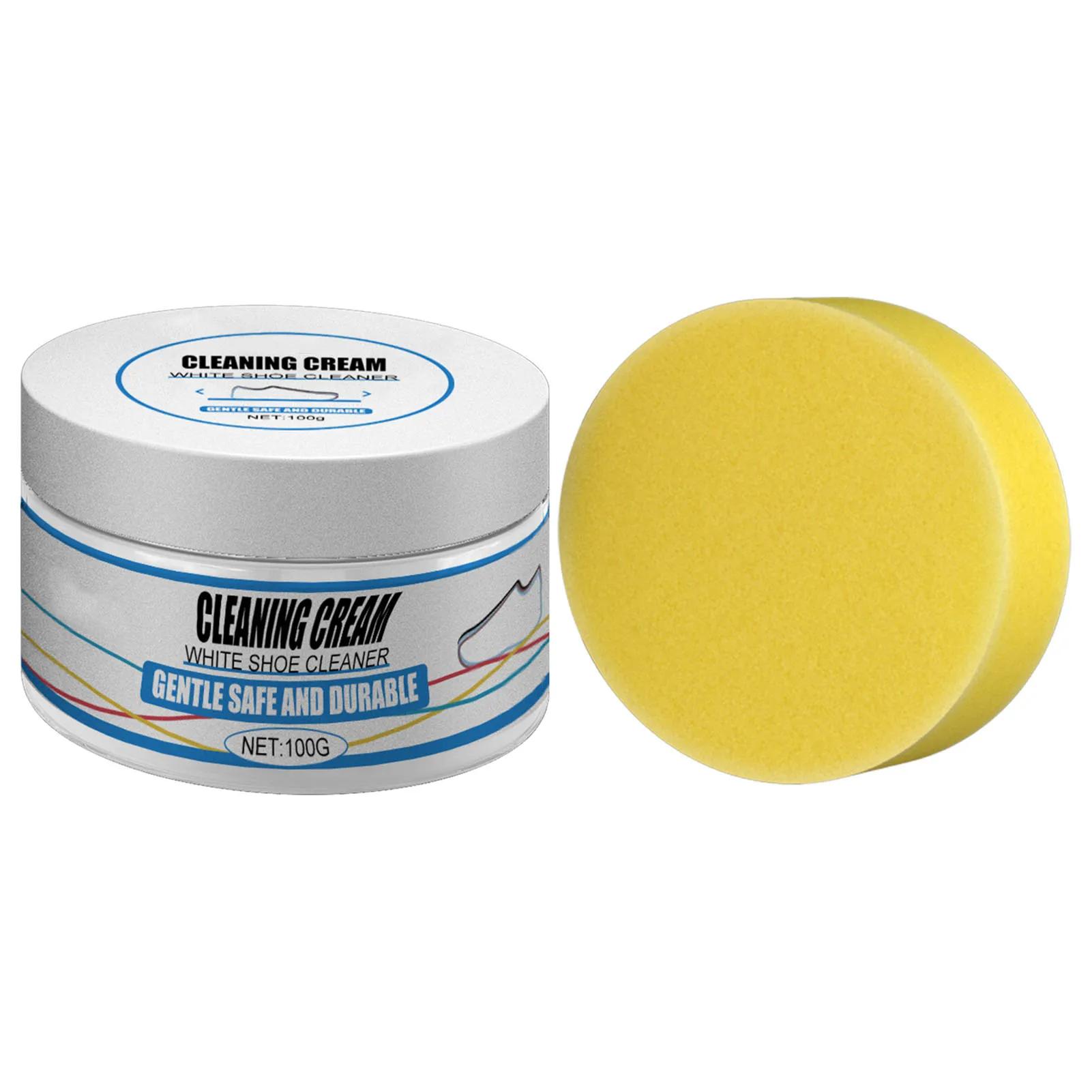 

100g White Shoe Cleaning Cream No Water Cleaning And Care Multipurpose Sports Shoe Leather Shoes Cleaner Effective Dirt Removal 1pc