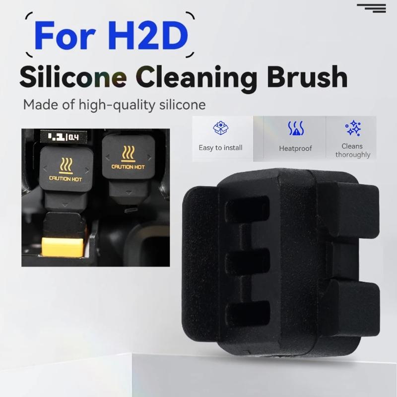 Essuie-buse d'imprimante Brosse ergonomique en silicone pour plusieurs modèles d'imprimantes 3D Nettoyage de la buse