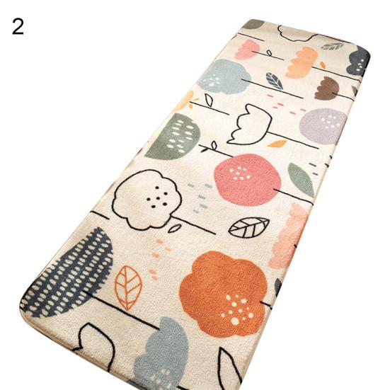 Blumendruck Anti-Rutsch-Teppich Bodenmatte Teppich Kissen Schlafzimmer Wohnzimmer Dekor