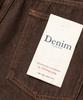 Edeunbeoleokeulleob Wide Fit Denim Pants (Brown)