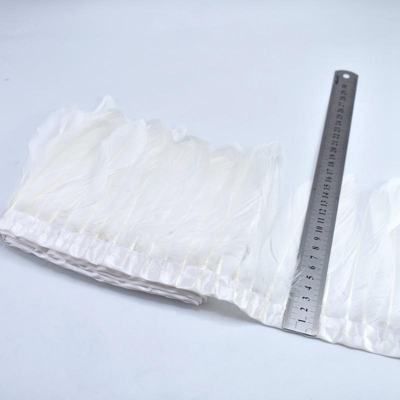 10Meters/lot Natural Goose Feathers Trimmings Fringe for Needlework Sewing Clothing Plume 15-20cm DIY Wedding Feather Decorative
