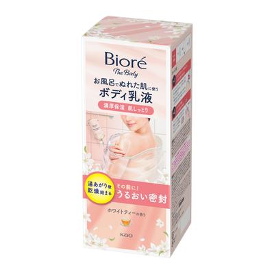 Biore the Body Bodylotion für nasse Haut in der feuchtigkeitsspendenden Sorte Weißer Tee 285ml Bad, Duft,