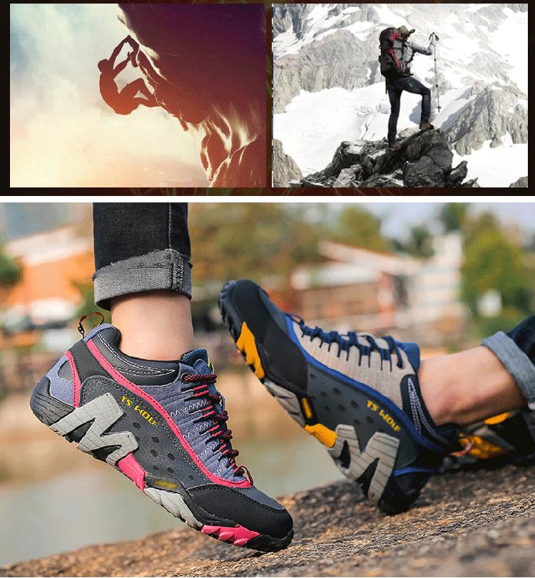 Lightweight Non-slip Breathable Mountaineering Shoes for Men and Women - Wear-resistant Climbing, Hiking, and Travel Footwear