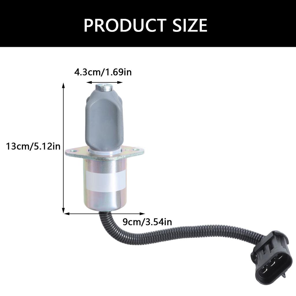 Fuel Shut Down Solenoid 6681513 12V Heavy Duty Equipment Solenoid Quick Installation for Generators easy  Assembly