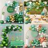Vintage Avocado Green Balloon Wreath Wedding Birthday Jungle Wild Party Balloon Chain Cover Decoration
