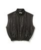 Erer Erer Graffiti Leather Vest Brown