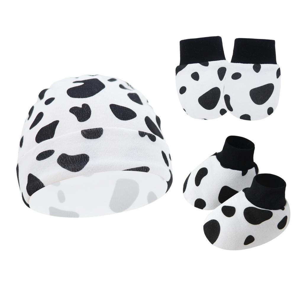 Newborn Baby Hat, Baby Hood, Male and Female Children, Spring and Autumn Baby, Pure Cotton Hat, Gloves, Foot Covers