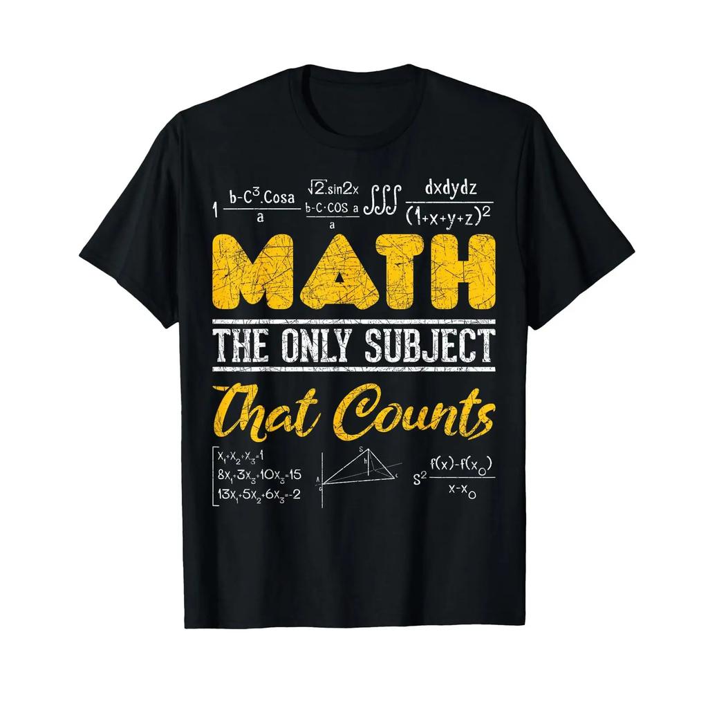 Formulas Algebra Geometry Math Teacher T Shirt Black S Vintage Comfortable Unisex Fashion Versatile Casual Breathable