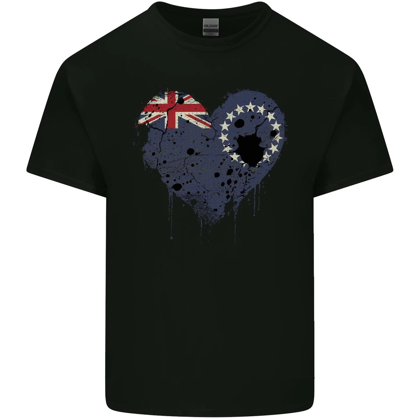 Love Flag Cook Islands Football Kids T-Shirt Childrens 3XL
