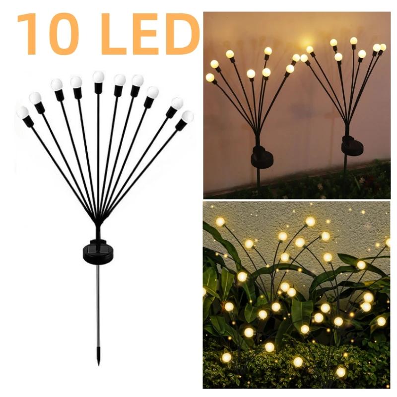 6/8/10 LED Luci da giardino ad energia solare Luci lucciola Luci oscillanti vibranti impermeabili per esterni per la decorazione del percorso del patio
