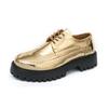 Fashion Baroque Men'Bright Design Thick Soled Casual Shoes Fashionable Round Toe Gathering Comic Exhibition Wedding Best Man Oxford Shoe