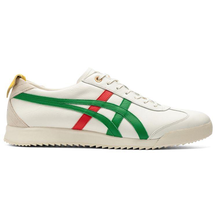 ONITSUKA TIGER Mexico 66 Leather Sports Comfortable Non-Slip Wear-Resistant Low-Top Casual Shoes Unisex Sneaker White Red Green 1183B889-103