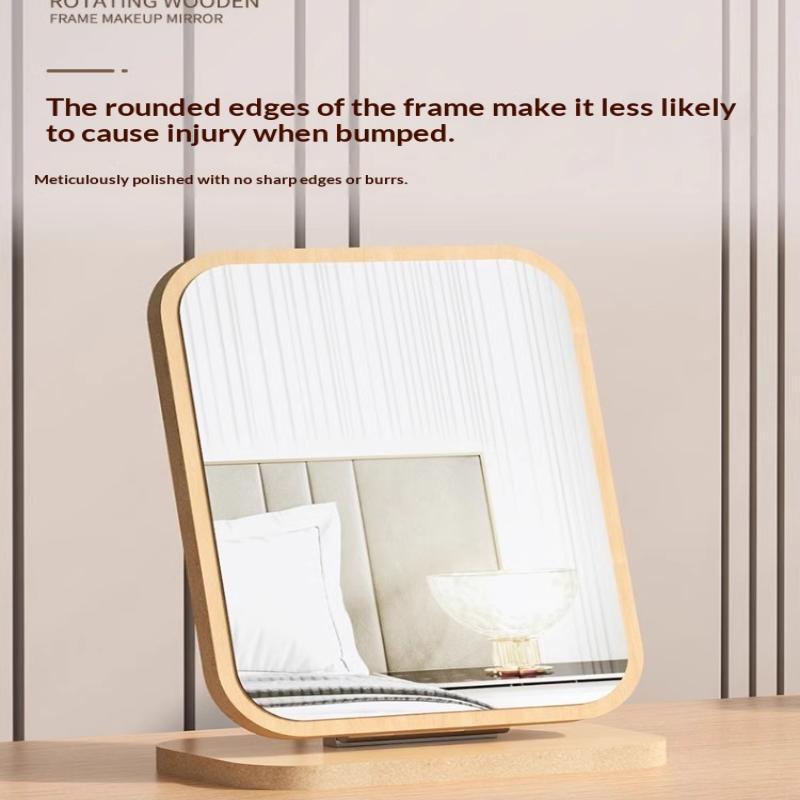 Desktop Standing Up Makeup Mirror Double Sided Hd Surface Multi Angle Adjust For Daily Makeup Vanity Use