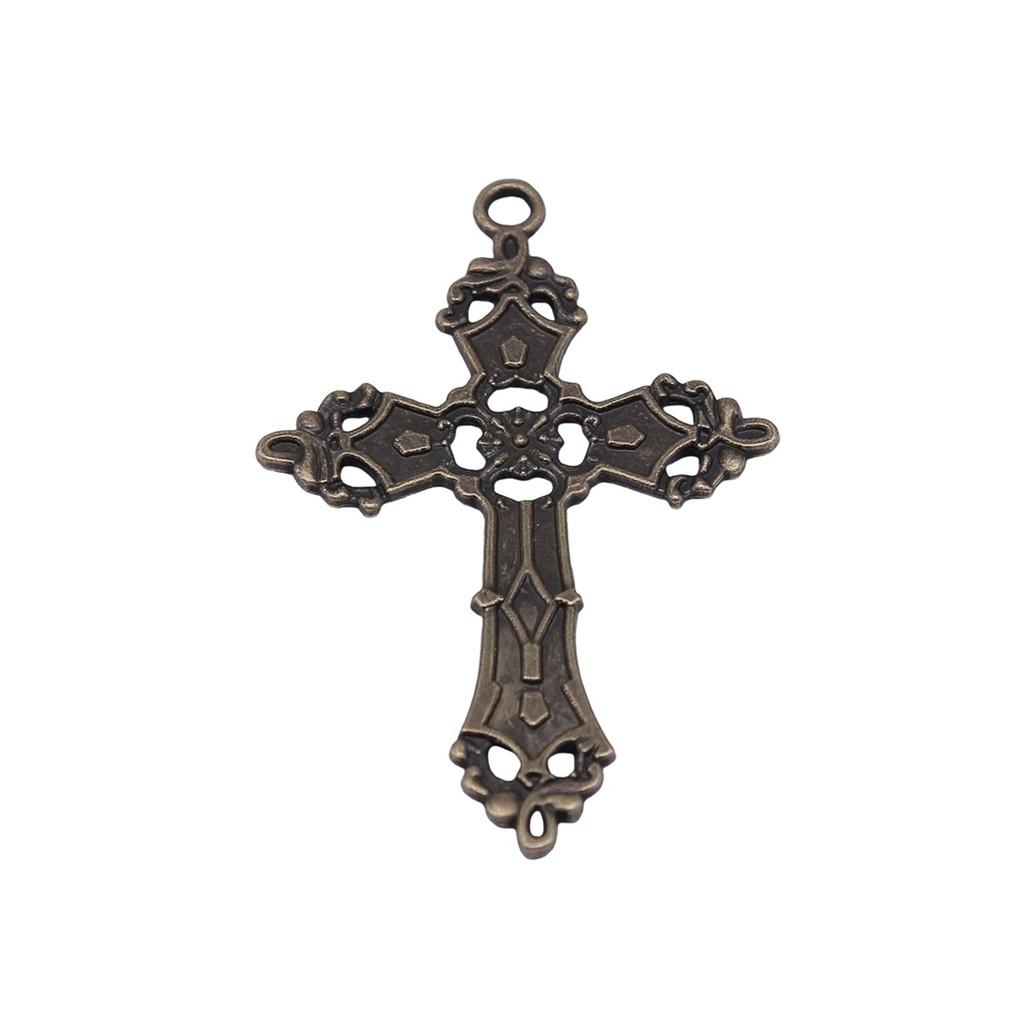 Hollow Cross Charms Multi Color Alloy Pendants For Gothic Christian Jewelry Accessories