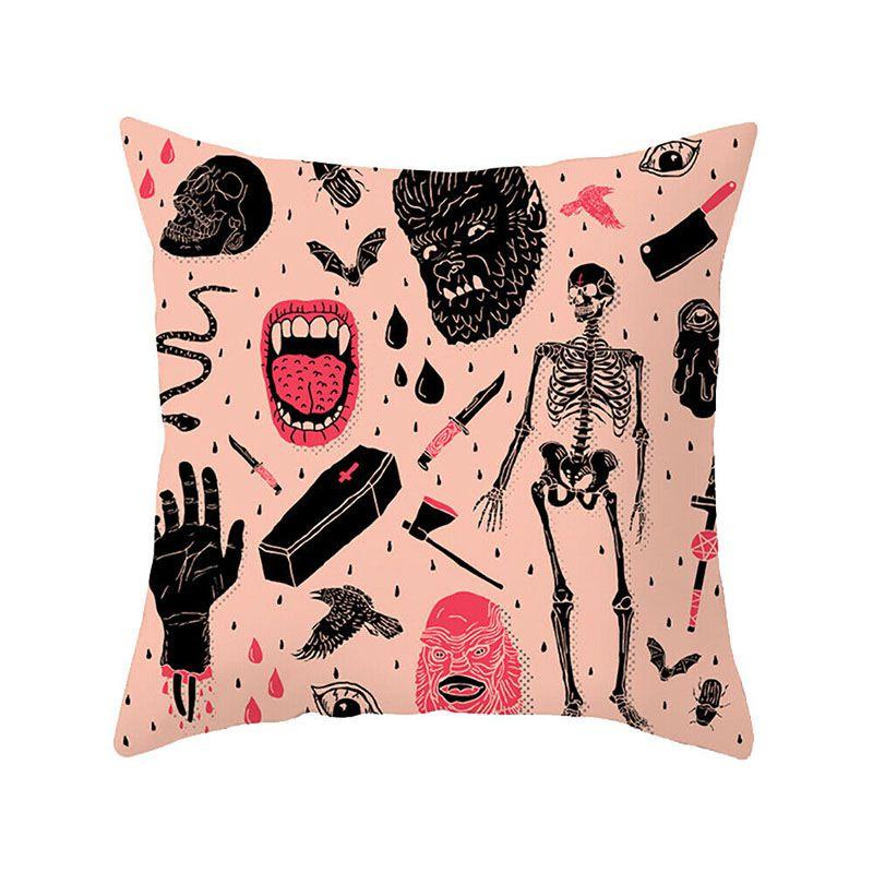 Fronha de Almofada com Estampa de Halloween Super Macia Ideal para Decoração de Casa e Presentes