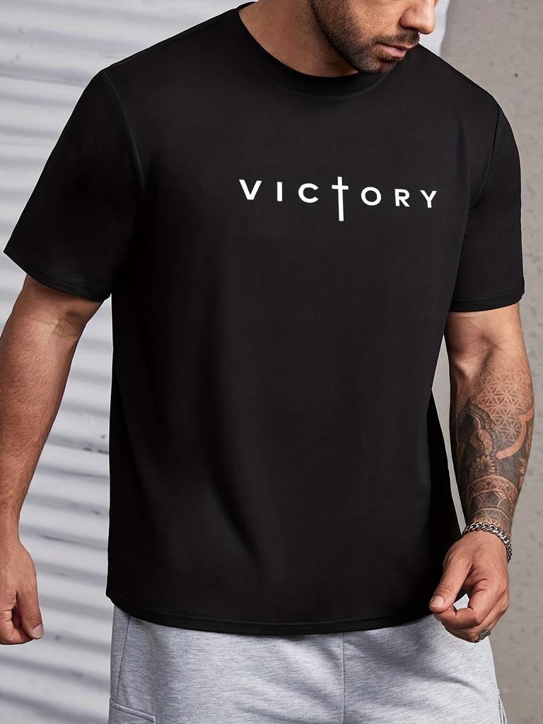 LOVED Cross Pattern Men's Chic T-shirt For Summer Outdoor, Gift For Christian